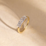 3 Princess Cluster Diamond Ring