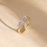 3 Princess Cluster Diamond Ring