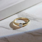 Round Diamond Ring, 14K Gold Vermeil, 1/10 ct Lab Grown Diamond-6