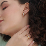 Round Diamond Ring, 14K Gold Vermeil, 1/10 ct Lab Grown Diamond-2