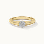 Round Diamond Ring, 14K Solid Gold, 1/10 ct Lab Grown Diamond-3