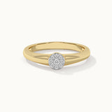Round Diamond Ring, 14K Solid Gold, 1/10 ct Lab Grown Diamond-3
