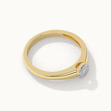 Round Diamond Ring, 14K Gold Vermeil, 1/10 ct Lab Grown Diamond-8