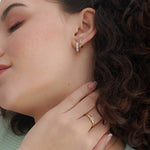 Round Diamond Ring, 14K Solid Gold, 1/10 ct Lab Grown Diamond-2