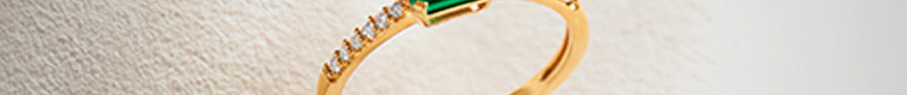 Created Emerald Diamond Ring