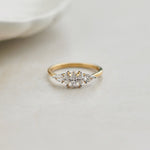 Five Stone Marquise & Pear Diamond Ring, 14K Gold Vermeil, 1/2 ct Lab Grown Diamond-1