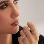 Five Stone Marquise & Pear Diamond Ring, 14K Gold Vermeil, 1/2 ct Lab Grown Diamond-2