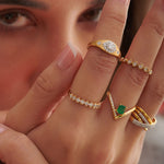 Modern Diamond Signet Ring, 14K Gold Vermeil, 1/2 ct Lab Grown Diamond-4