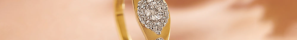 Modern Diamond Signet Ring, 14K Gold Vermeil, 1/2 ct Lab Grown Diamond-1