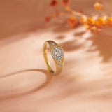 Modern Diamond Signet Ring, 14K Gold Vermeil, 1/2 ct Lab Grown Diamond-1