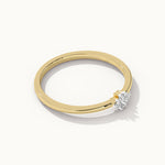 Floral Diamond Stackable Ring, 14K Solid Gold, 1/20 ct Lab Grown Diamond-8