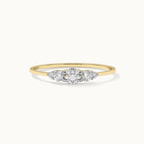 Five Stone Diamond Ring, 14K Gold Vermeil, 1/4 ct Lab Grown Diamond-5