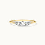 Five Stone Diamond Ring, 14K Solid Gold, 1/4 ct Lab Grown Diamond-5
