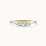 Five Stone Diamond Ring, 14K Solid Gold, 1/4 ct Lab Grown Diamond-5