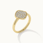 Wave Cluster Diamond Ring, 14K Gold Vermeil, 1/3 ct Lab Grown Diamond-7