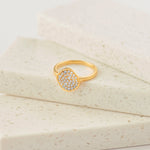 Wave Cluster Diamond Ring, 14K Gold Vermeil, 1/3 ct Lab Grown Diamond-1
