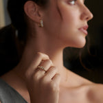 Clear Baguette Diamond Ring, 14K Gold Vermeil, 1/3 ct Lab Grown Diamond-4