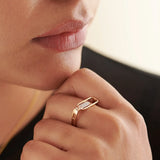 Bubbles Paperclip Open Ring