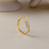 Bubbles Paperclip Open Ring