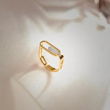 Bubbles Paperclip Open Ring