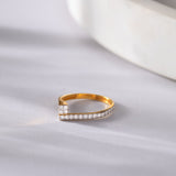 Sleek Diamond Band, 14K Gold Vermeil, 1/4 ct Lab Grown Diamond-6