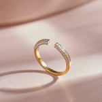 Classic Front Open Band, 14K Gold Vermeil, 1/4 ct Lab Grown Diamond-6