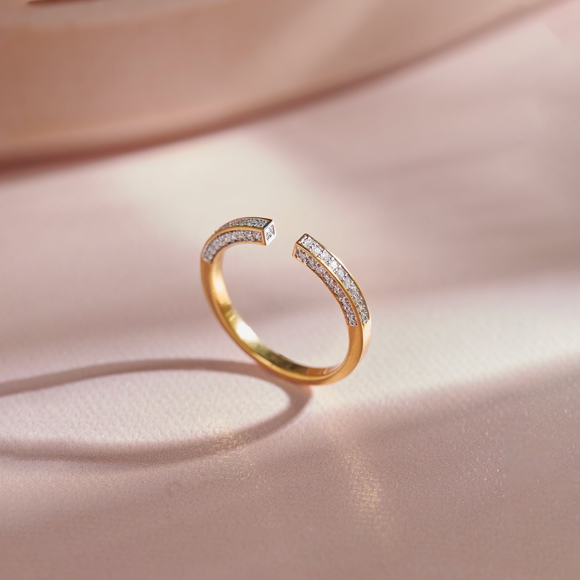 Classic Front Open Band, 14K Gold Vermeil, 1/4 ct Lab Grown Diamond-1