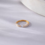 Classic Front Open Band, 14K Gold Vermeil, 1/4 ct Lab Grown Diamond-4