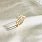 Lustrous Diamond Coil Ring, 14K Gold Vermeil, 1/4 ct Lab Grown Diamond-1