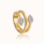 Lustrous Diamond Coil Ring, 14K Gold Vermeil, 1/4 ct Lab Grown Diamond-3