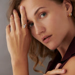 Sparkling Diamond Coil RIng, 14K Gold Vermeil, 1/4 ct Lab Grown Diamond-2