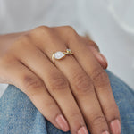 Diamond Swirl Ring, 14K Gold Vermeil, 1/3 ct Lab Grown Diamond-4