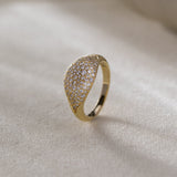 Chunky Diamond Signet Ring