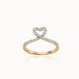 Pretty Heart Diamond Ring