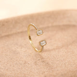 Baguette Diamond Open Ring