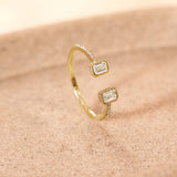 Baguette Diamond Open Ring