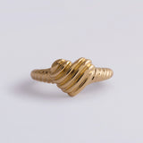 Ripple Heart Pinky Ring
