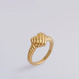 Ripple Heart Pinky Ring