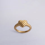 Ripple Heart Pinky Ring