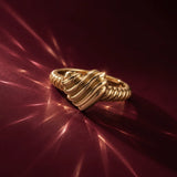 Ripple Heart Pinky Ring