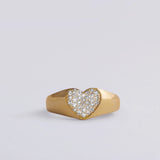 Heart Signet Pinky Ring