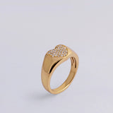 Heart Signet Pinky Ring