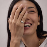 Diamond Studded Signet Pinky Ring