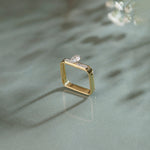 Modern Oval Solitaire Ring, 14K Solid Gold, 5/8 ct Lab Grown Diamond-1