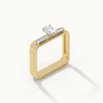 Modern Oval Solitaire Ring, 14K Gold Vermeil, 5/8 ct Lab Grown Diamond-6
