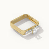 Modern Oval Solitaire Ring, 14K Gold Vermeil, 5/8 ct Lab Grown Diamond-7