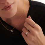 Bar Solitaire Ring, 14K Gold Vermeil, 1/3 ct Lab Grown Diamond-4
