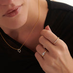Bar Solitaire Ring, 14K Solid Gold, 1/3 ct Lab Grown Diamond-4