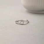 Classic Swirl Solitaire Ring, 10K Solid Gold, 1/5 ct Lab Grown Diamond-5