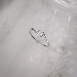 Classic Swirl Solitaire Ring, 10K Solid Gold, 1/5 ct Lab Grown Diamond-6